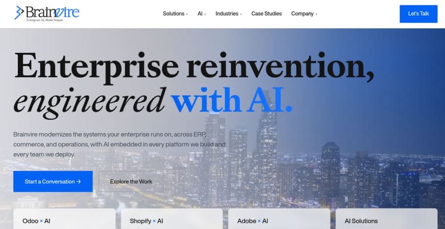 Brainvire Infotech website