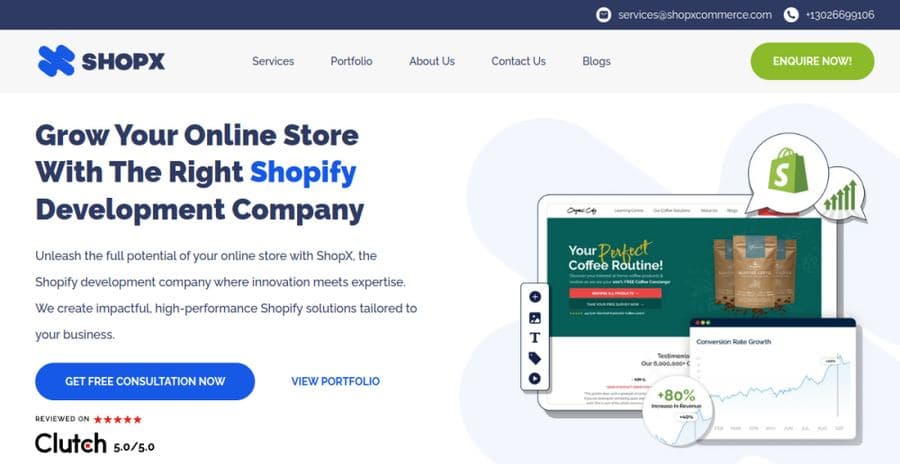 ShopX Commerce website