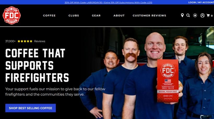 Fire Dept Coffee storefront, a client of The Chicago Web Co.