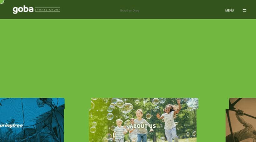 Goba Sports Group storefront, a client of Developios