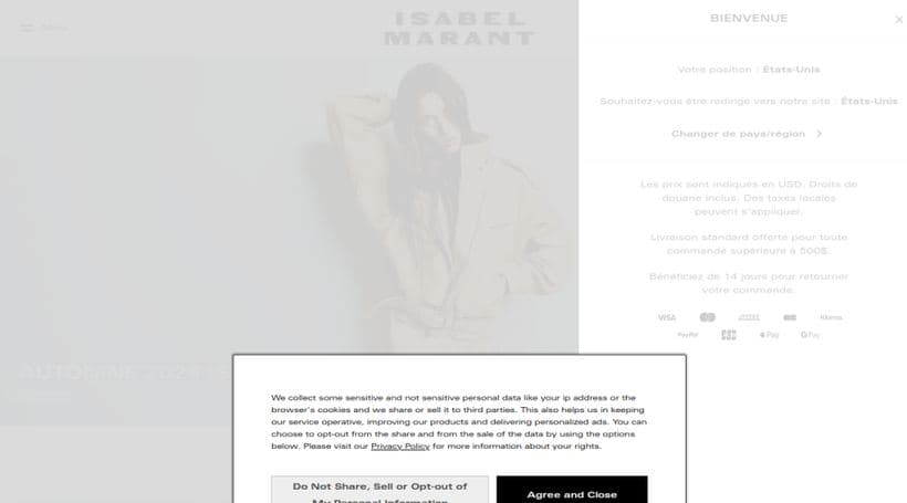 Isabel Marant storefront, a client of Unique Paris