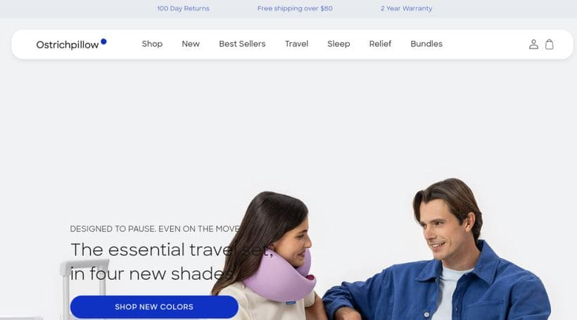 Ostrich Pillow storefront, a client of Fantasticfy