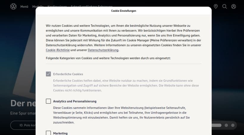 Volkswagen storefront, a client of Magebit