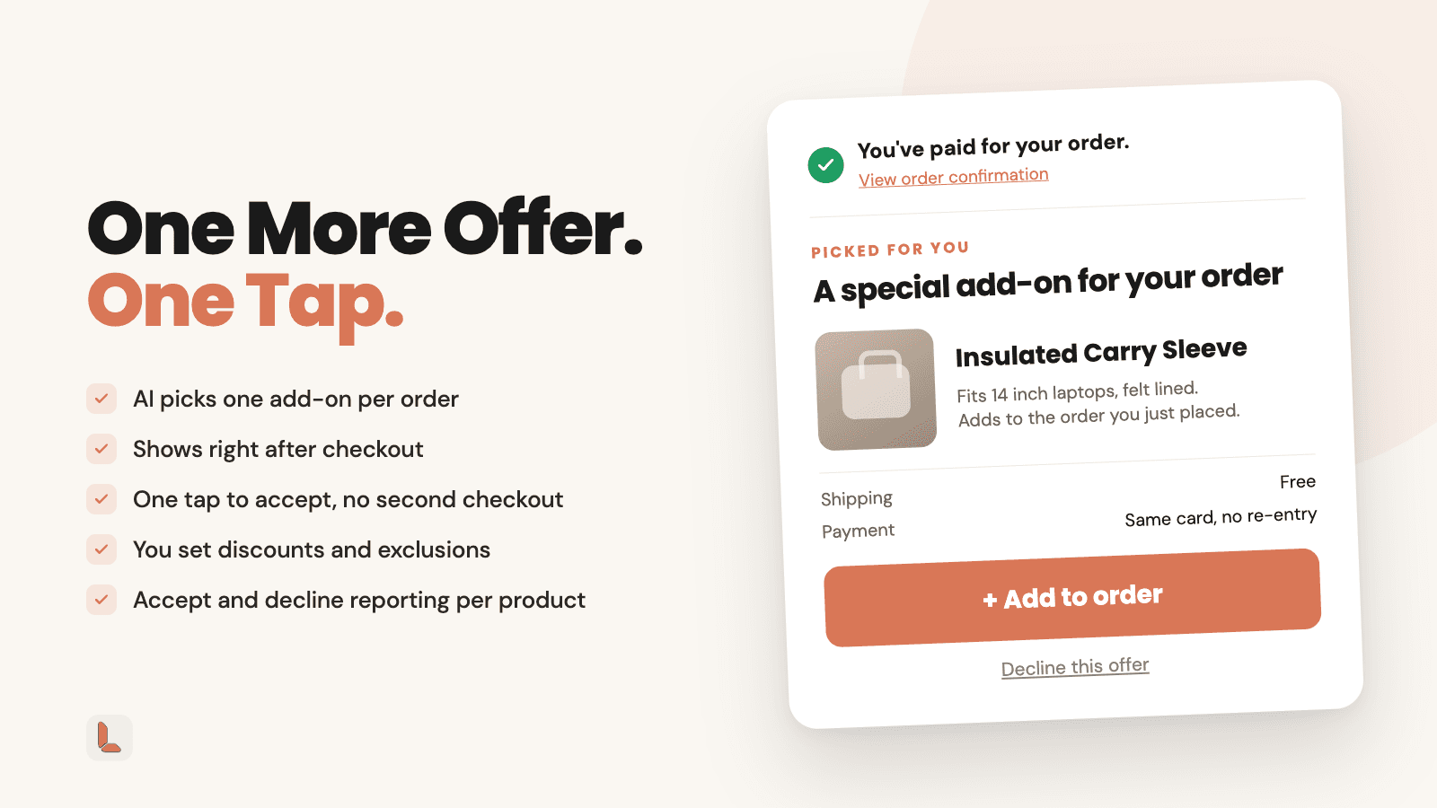 Libau AI Post Purchase shown on its Shopify App Store listing.