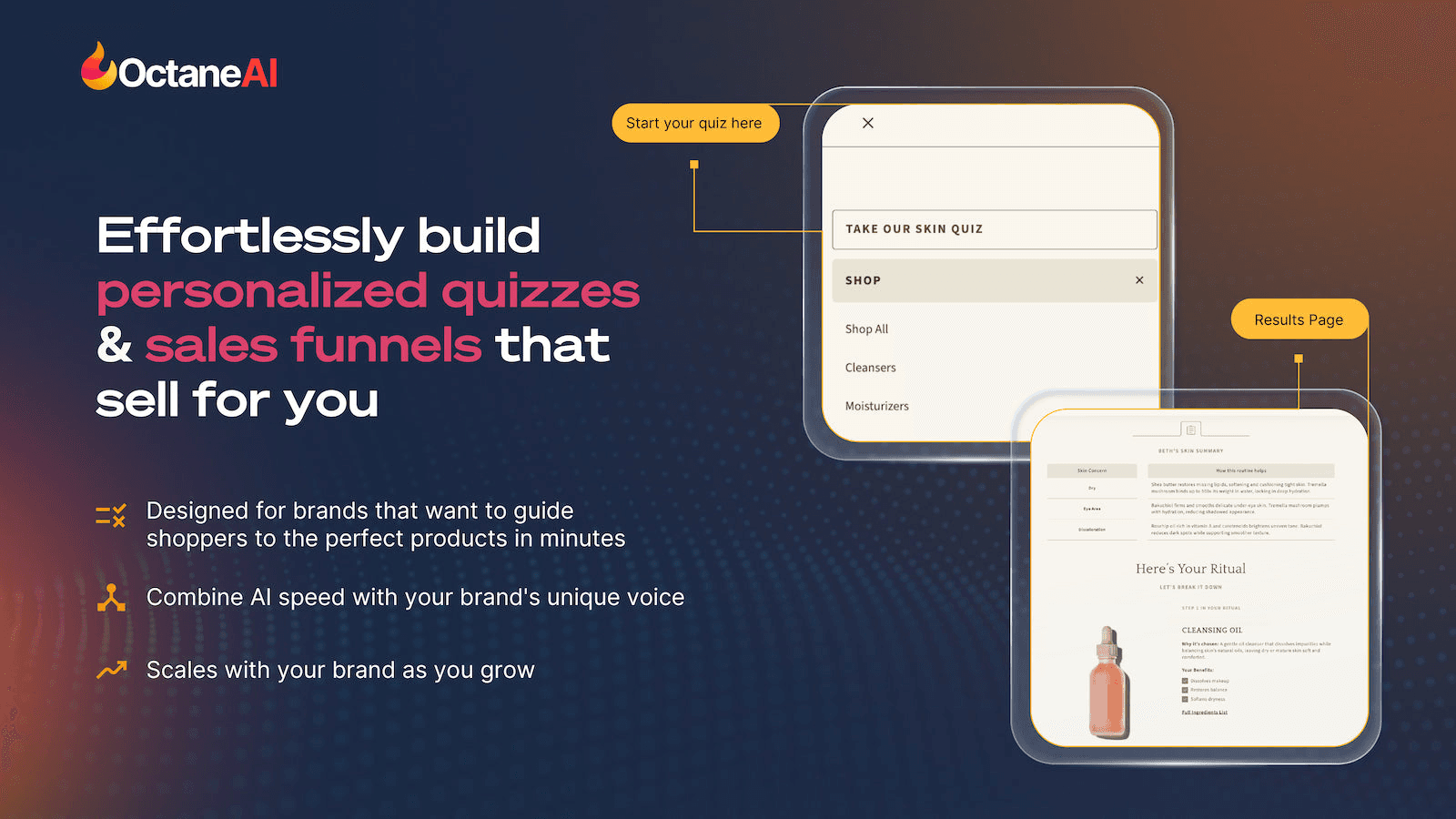 Octane AI shown on its Shopify App Store listing.