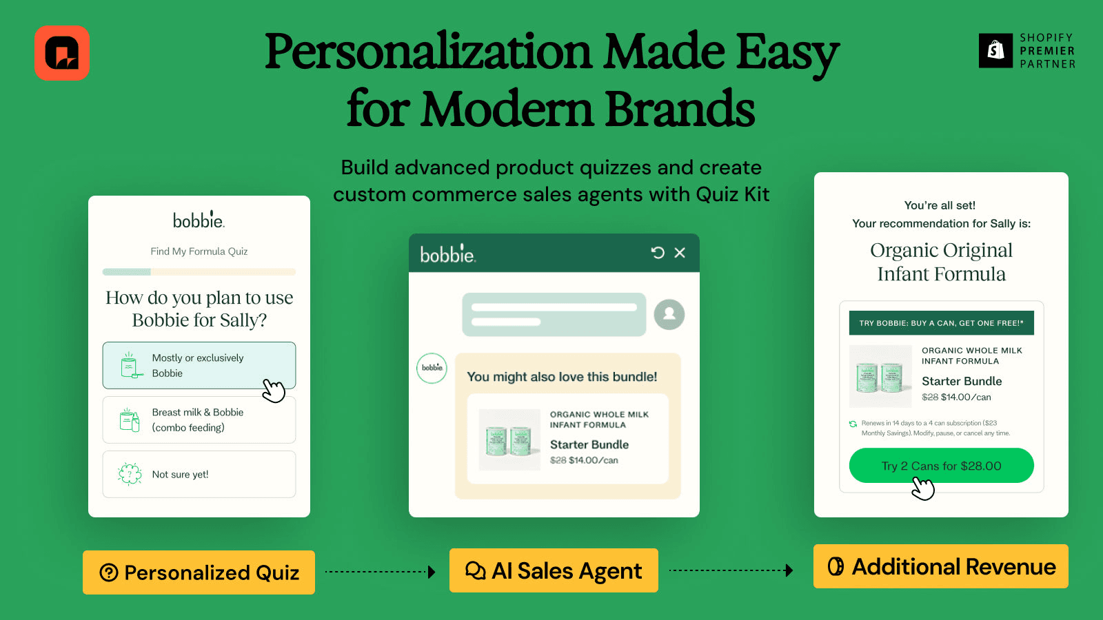 Quiz Kit shown on its Shopify App Store listing.