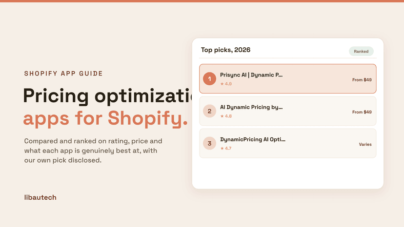 Ranked top Best Shopify Pricing Optimization Apps for 2026 with ratings and prices.