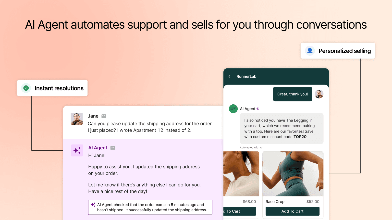 Gorgias shown on its Shopify App Store listing.
