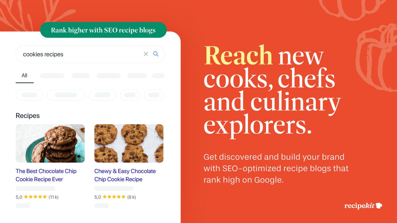 Recipe Kit showing structured recipe cards in a blog post.