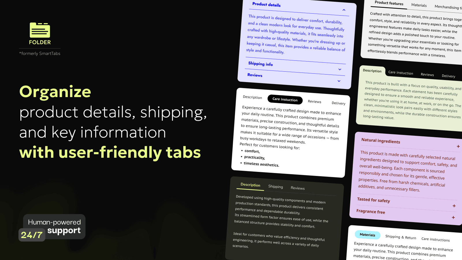 FOLDER shown on its Shopify App Store listing.