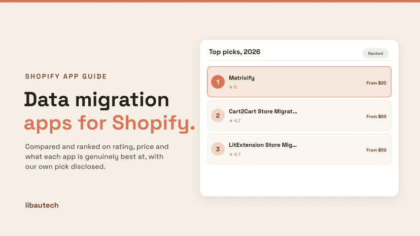 Ranked top Best Shopify Data Migration & Importer Apps for 2026 with ratings and prices.