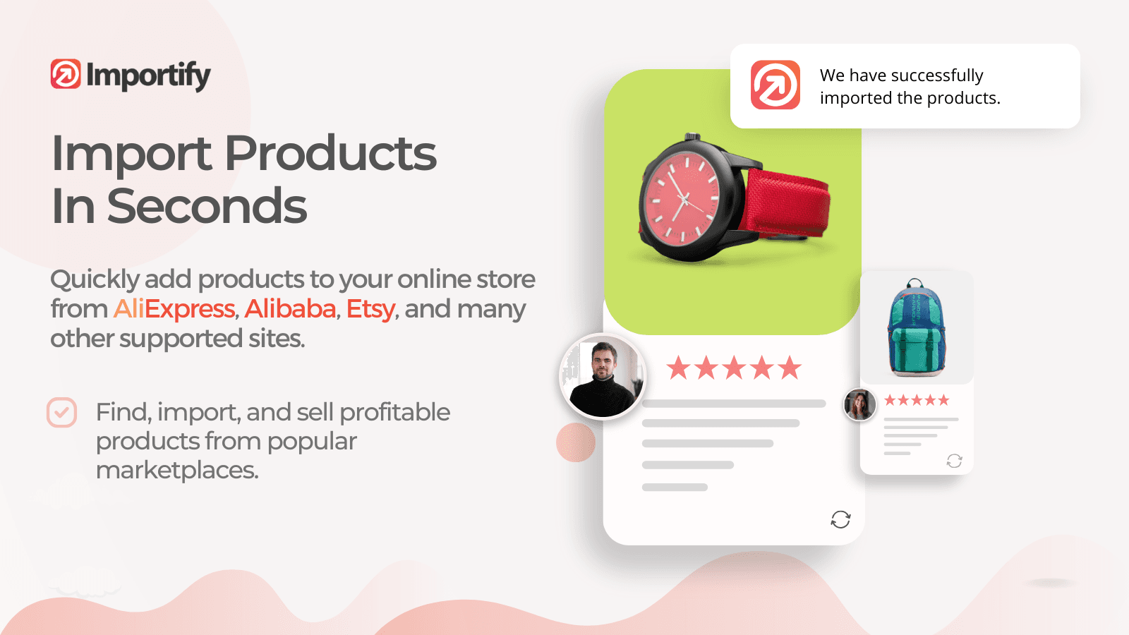 Importify shown on its Shopify App Store listing.