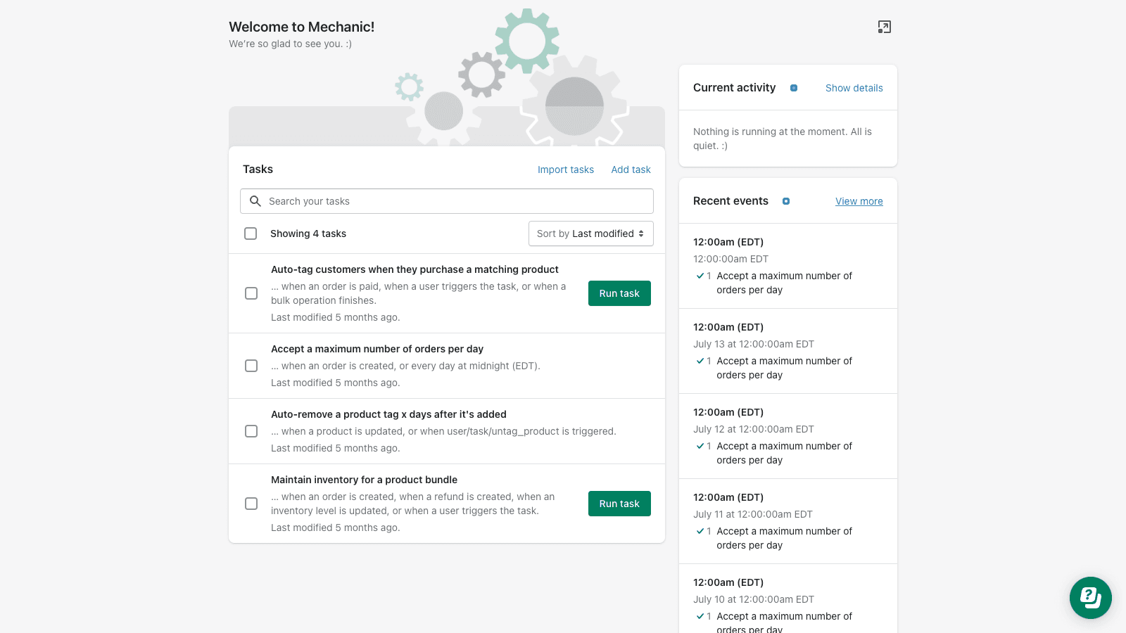 Mechanic shown on its Shopify App Store listing.
