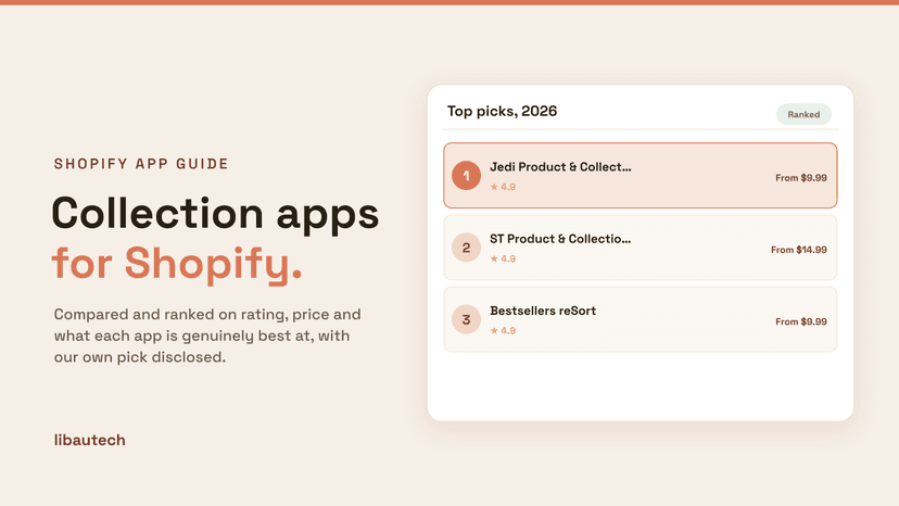 Ranked top Best Shopify Collection Management Apps for 2026 with ratings and prices.