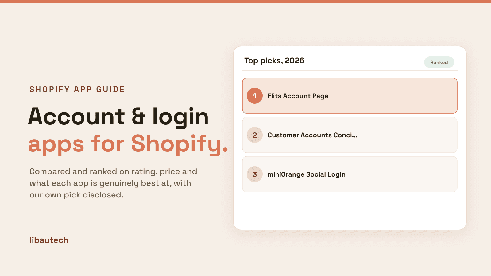 Ranked top Best Shopify Account & Login Apps for 2026.