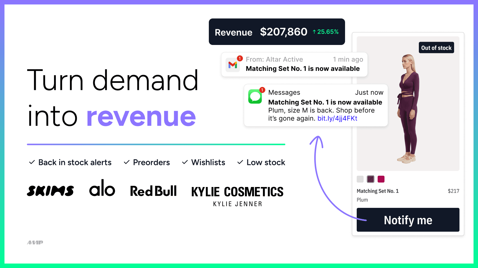 Back in Stock Customer Alerts shown on its Shopify App Store listing.