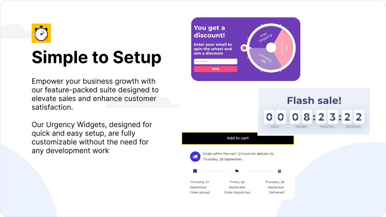 A countdown timer bar creating urgency on a product page.