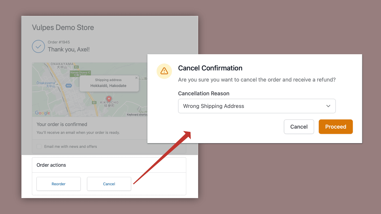Yagi Order Cancellable shown on its Shopify App Store listing.