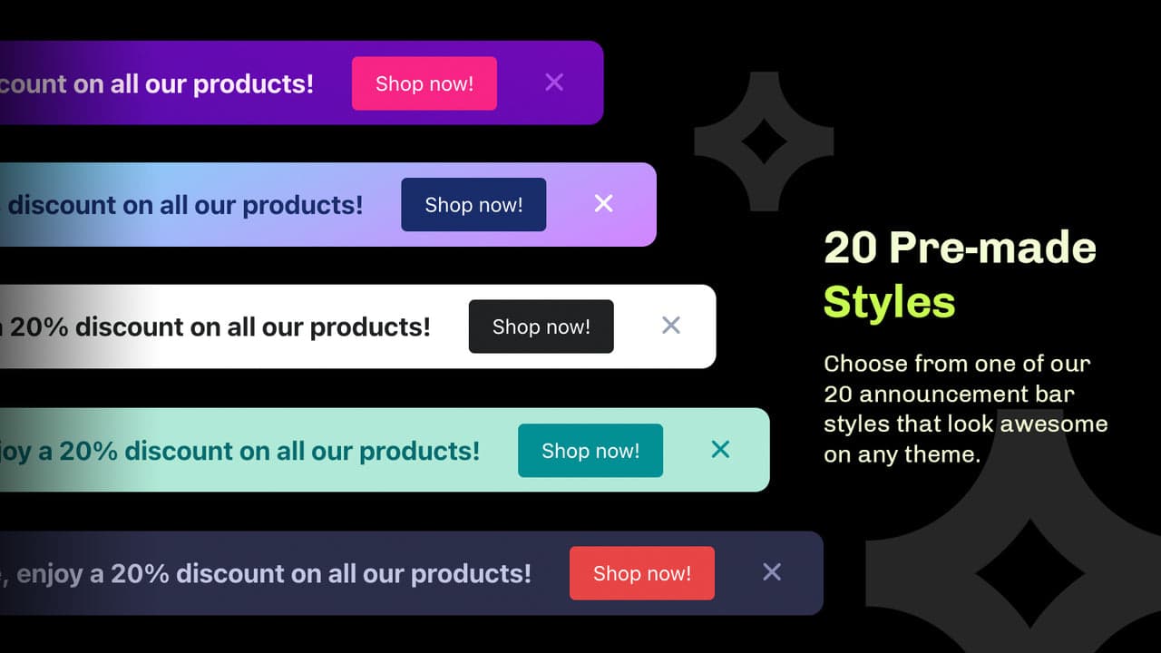 Essential Announcement Bar, a clean free announcement bar with scheduling.