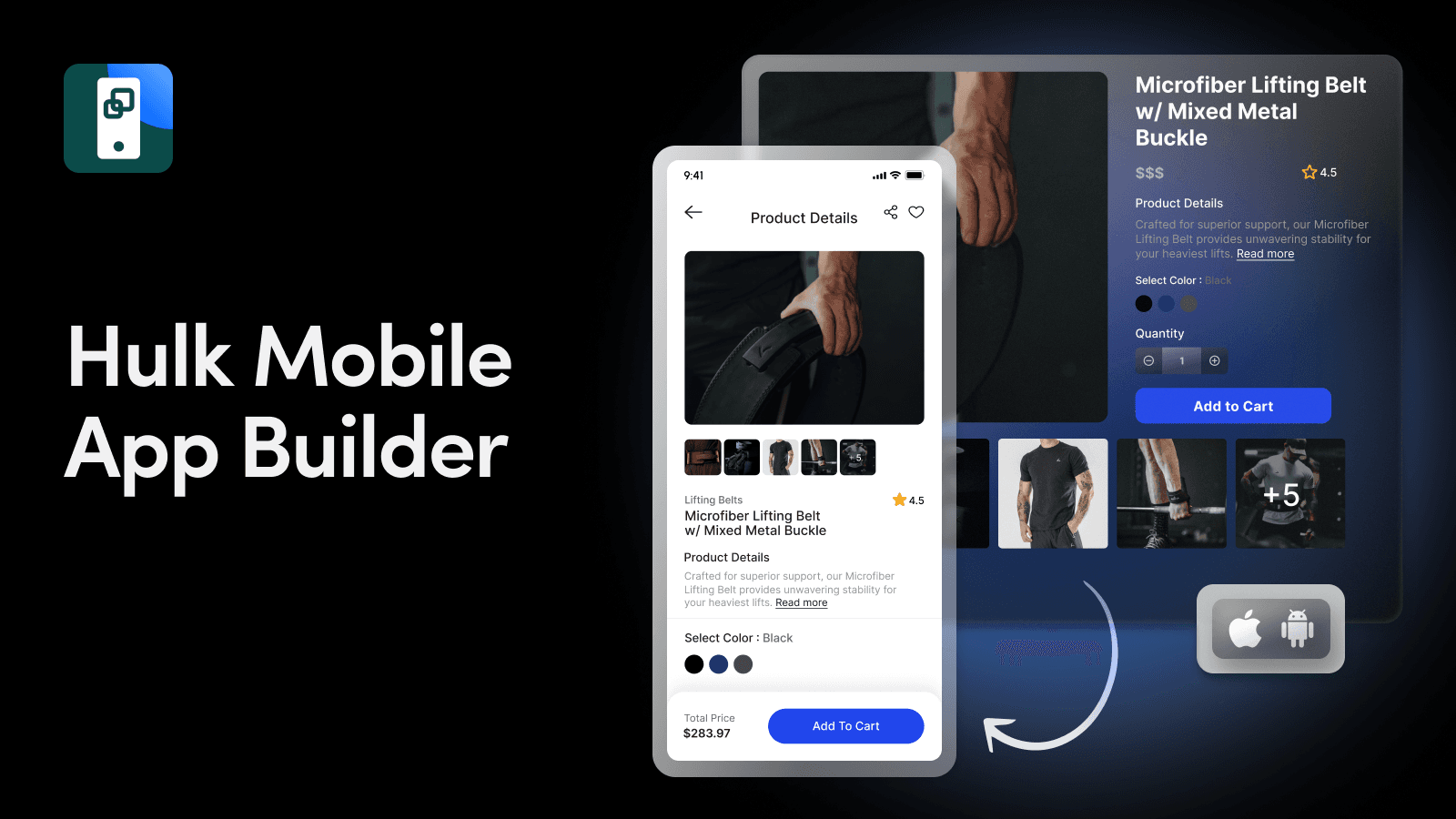 A Hulk bundled progressive web app on a phone.