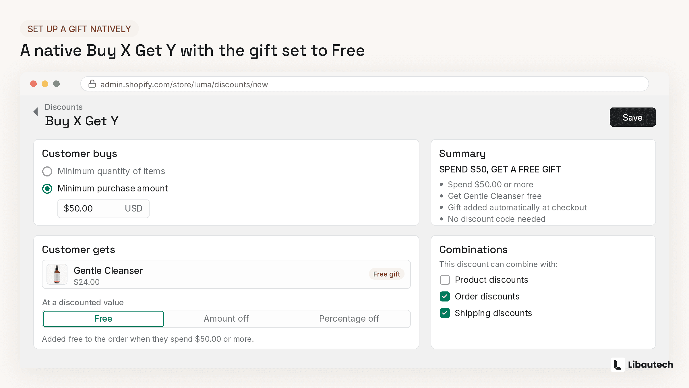 How Do You Set Up a Gift with Purchase Natively