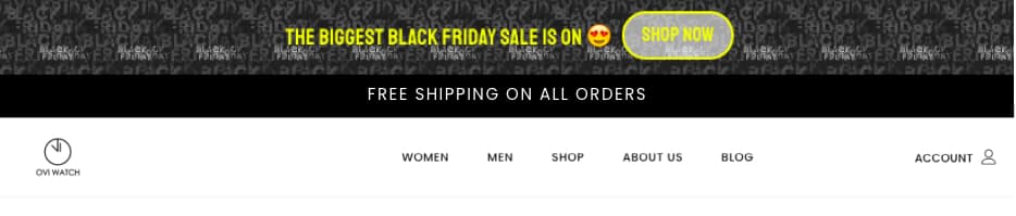  Libautech ecommerce blog shopify app How 6 Figure Business Ovi Watch is preparing for Black Friday Cyber Monday (BFCM) with Add Announcement Bar App
