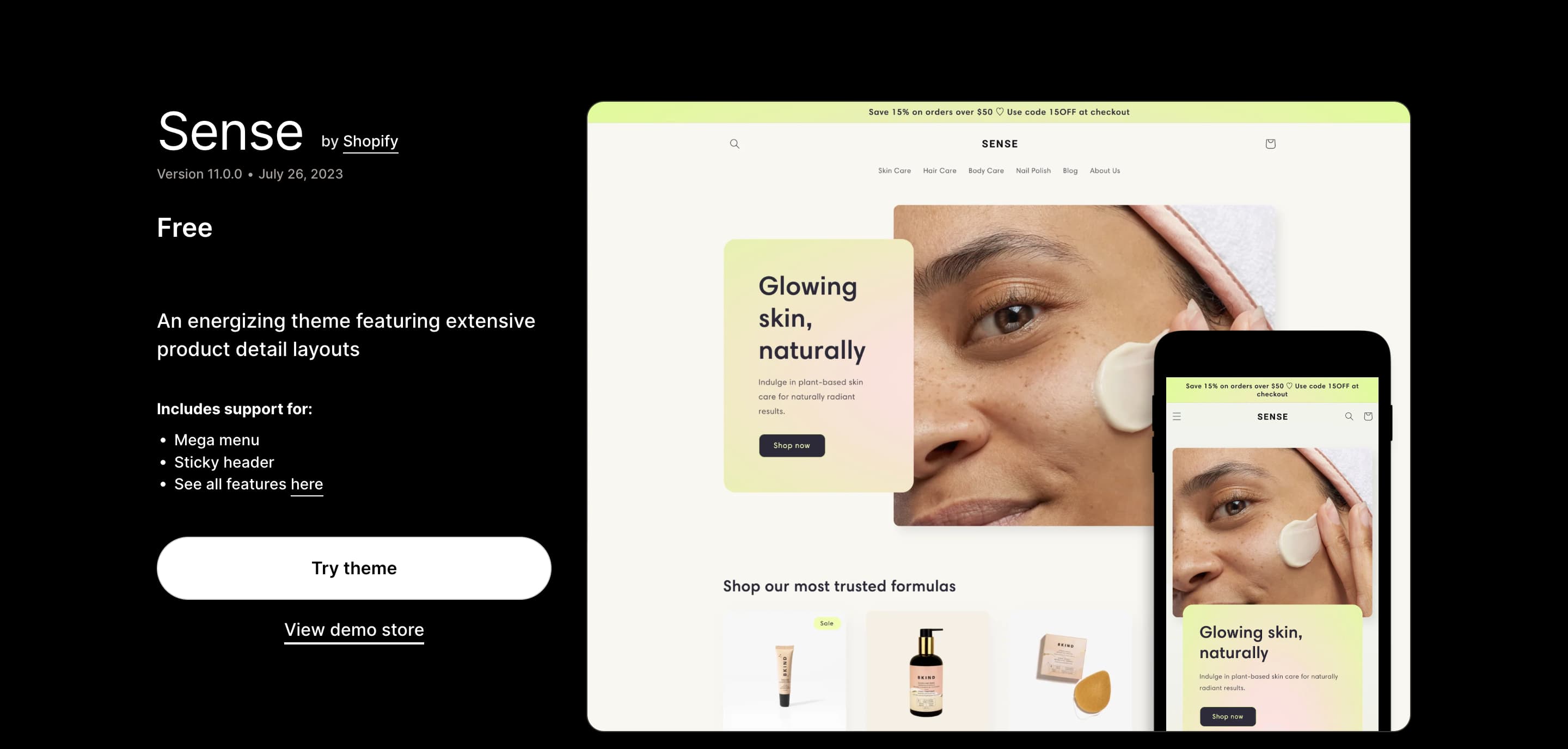Sense theme shopify themes ecommerce libautech Elevate Your Online Store in 2023 The Best Free Shopify Themes
