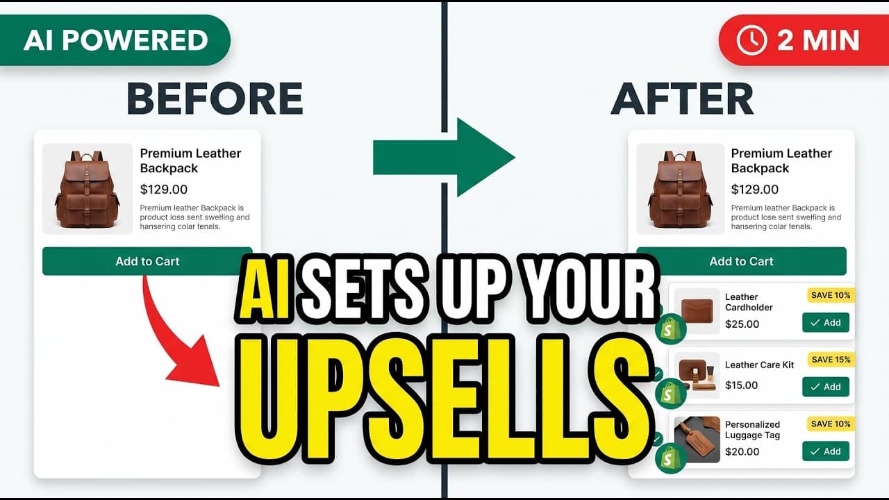 AI Sets Up Your Shopify Upsells in 2 Minutes 💎 Best for 50+ Products