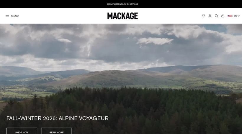 Mackage storefront, a client of Orium