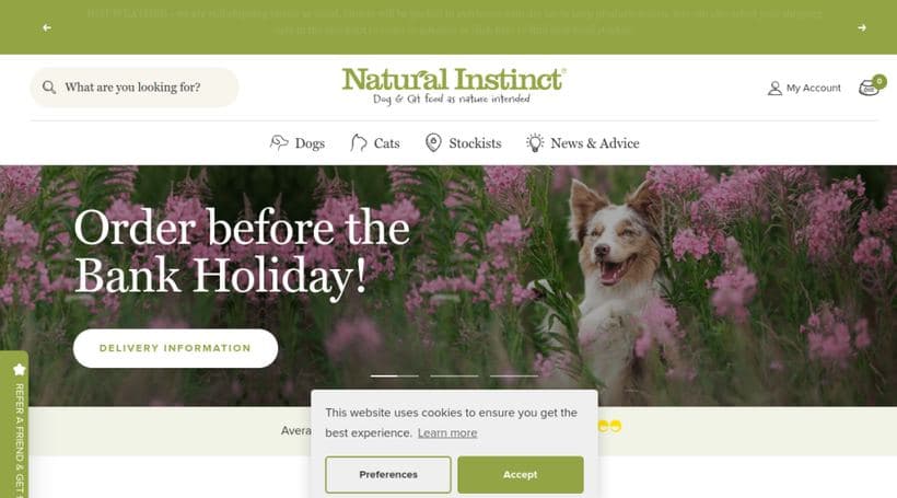Natural Instinct storefront, a client of Swanky