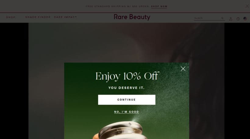 Rare Beauty storefront, a client of SDG