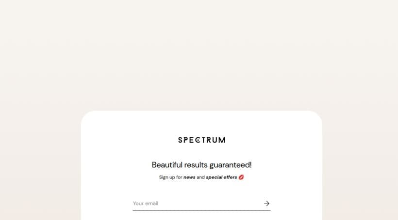 Spectrum Collections storefront, a client of Eastside Co