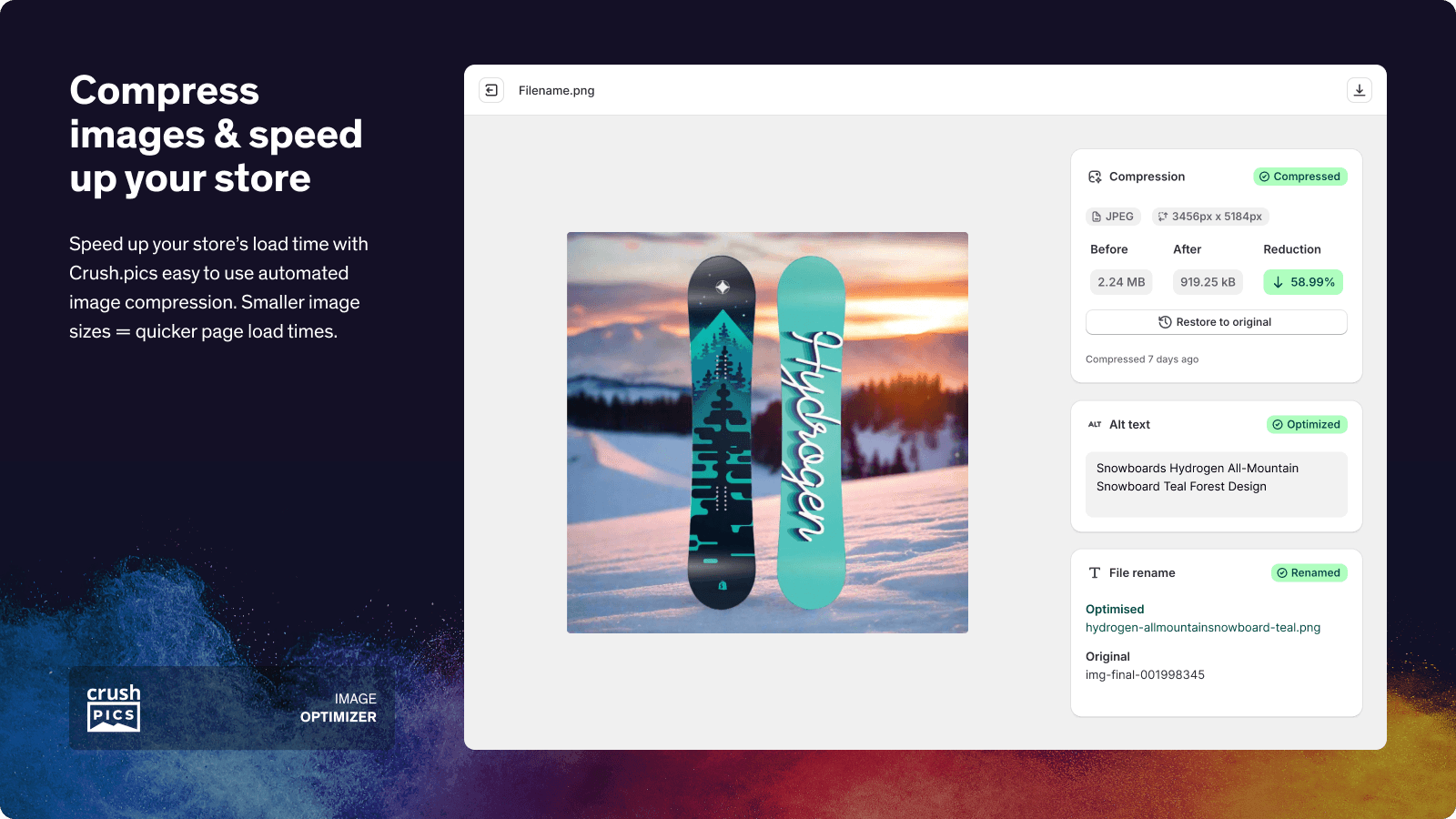 Crush Pics shown on its Shopify App Store listing.