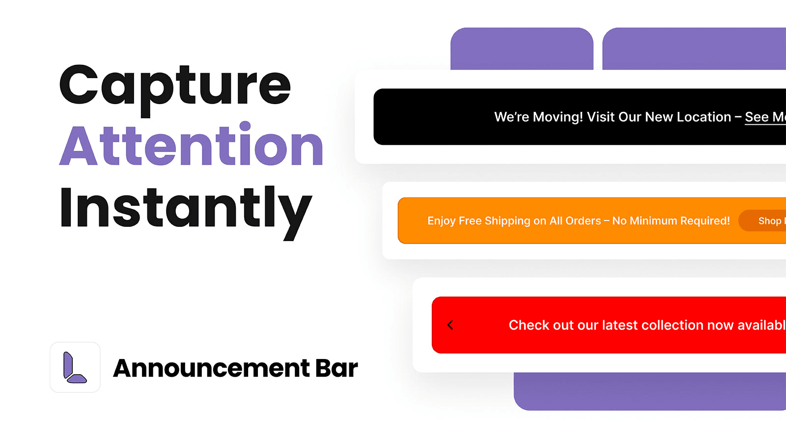 Libautech Announcement Bar shown on its Shopify App Store listing.
