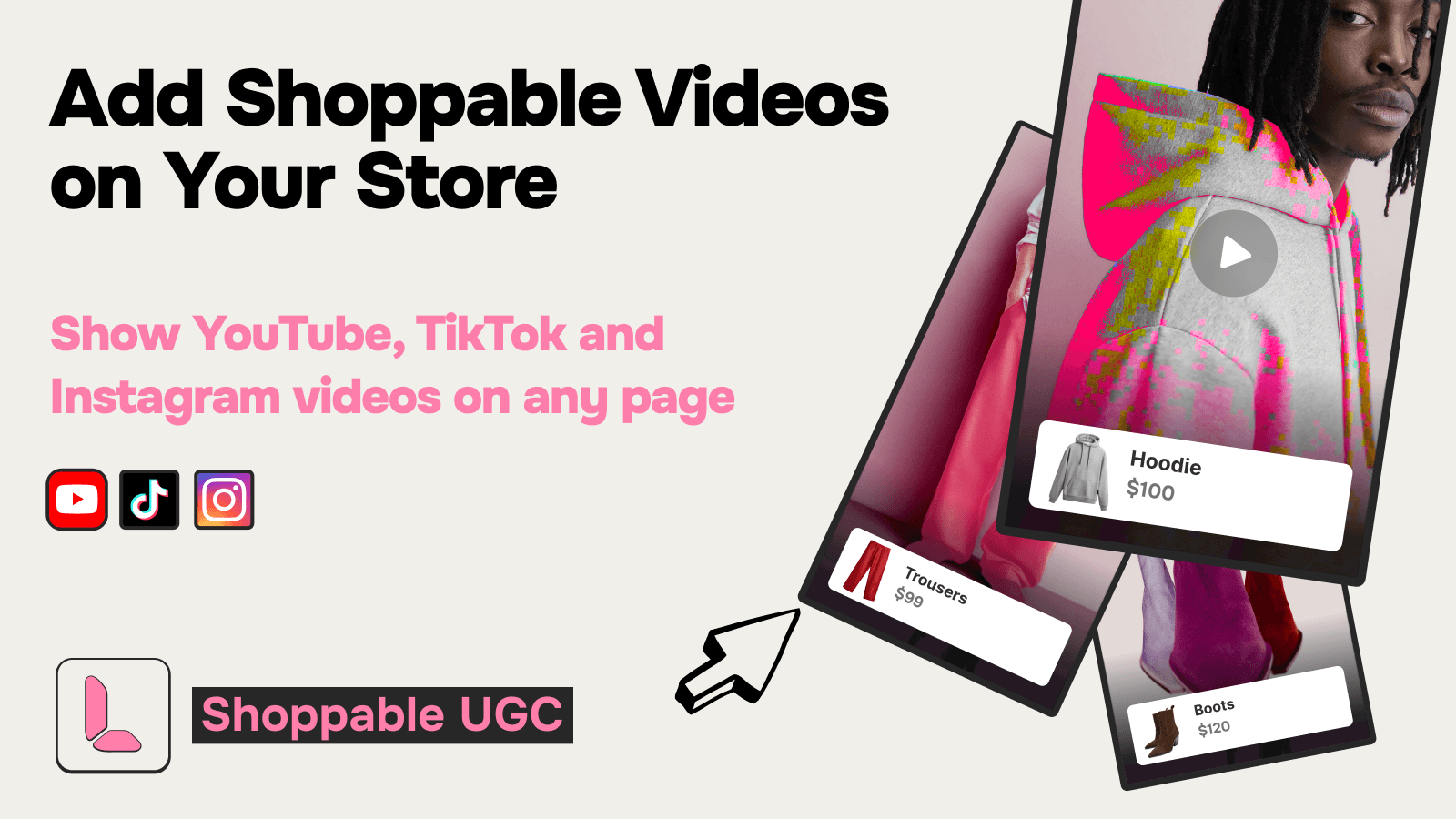 Libautech Shoppable Videos UGC shown on its Shopify App Store listing.