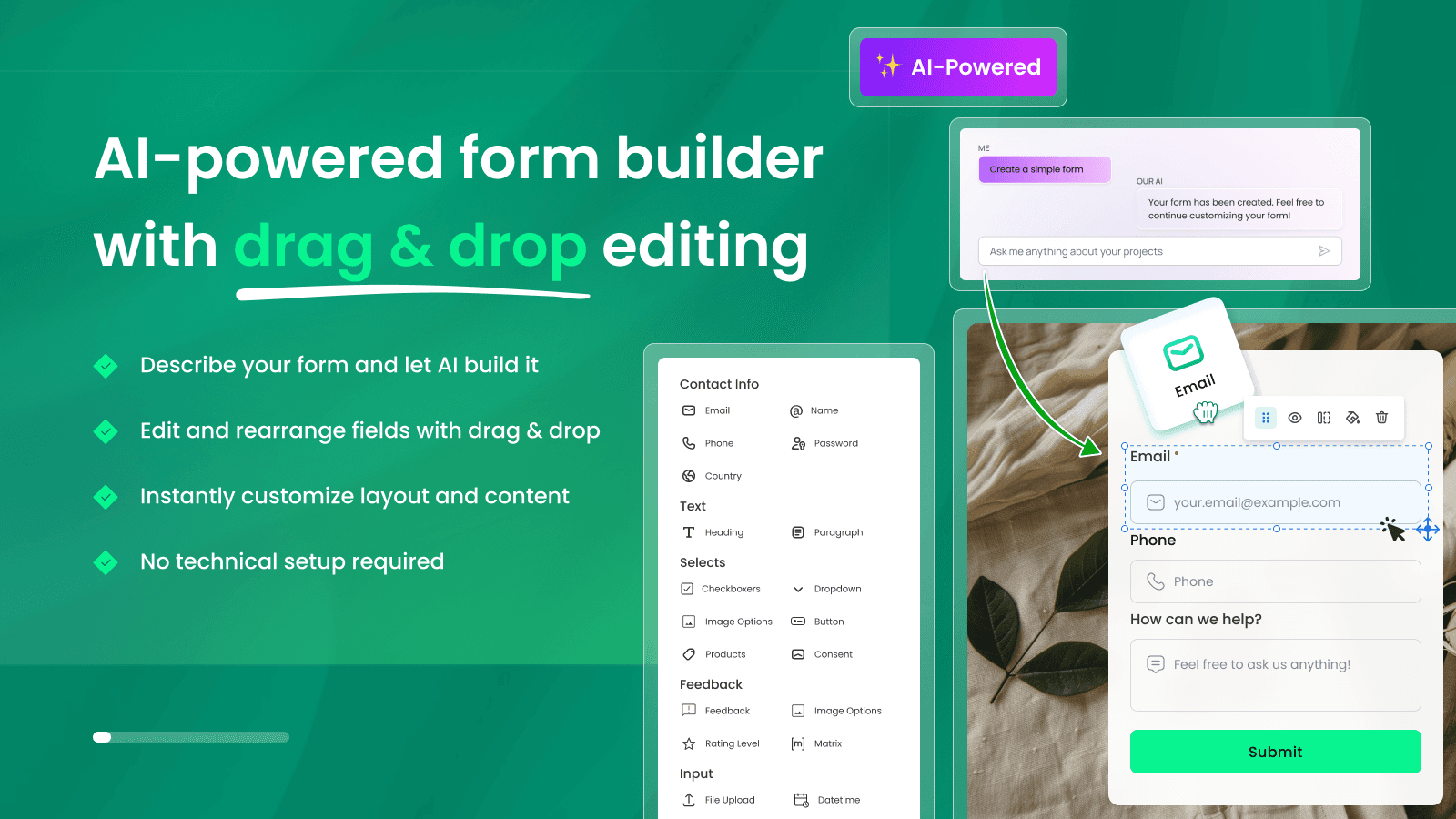 Powerful Contact Form Builder shown on its Shopify App Store listing.