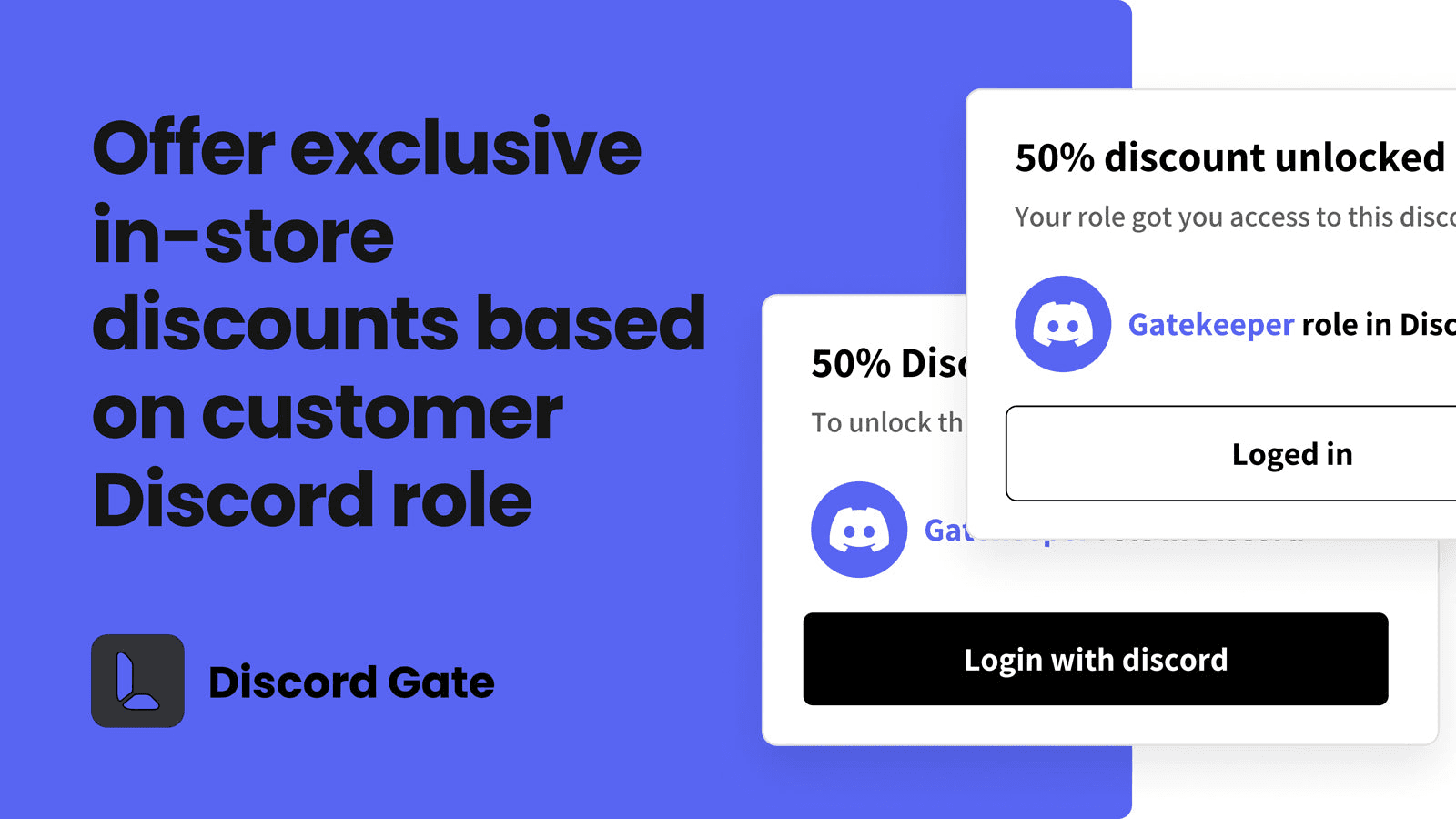 Libautech Discord Gate shown on its Shopify App Store listing.