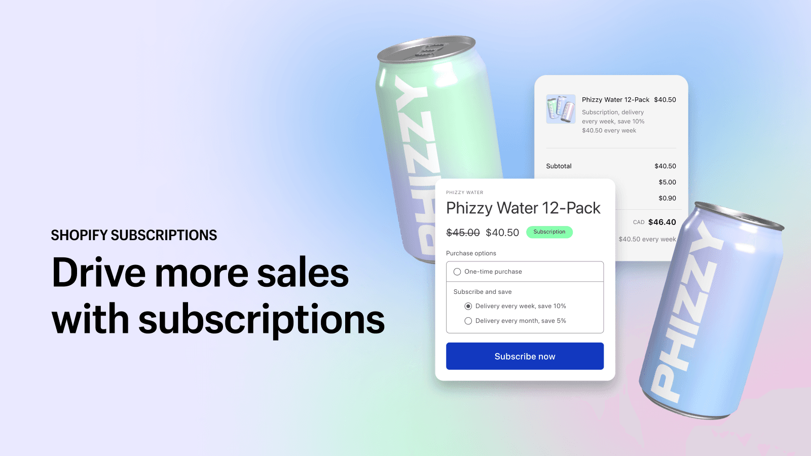 Shopify Subscriptions shown on its Shopify App Store listing.