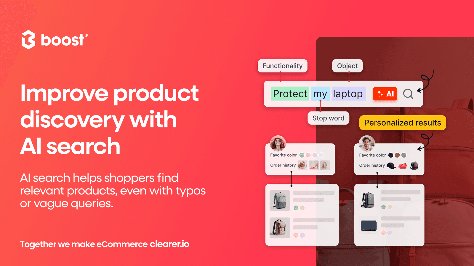 Boost AI Merchandising shown on its Shopify App Store listing.