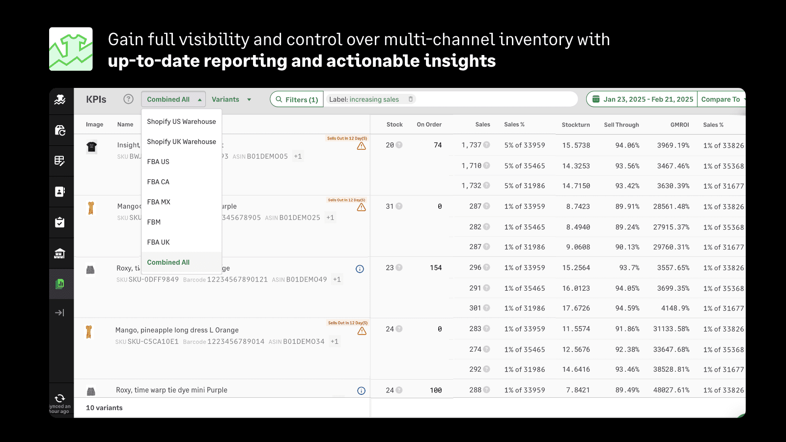Inventory Planner shown on its Shopify App Store listing.