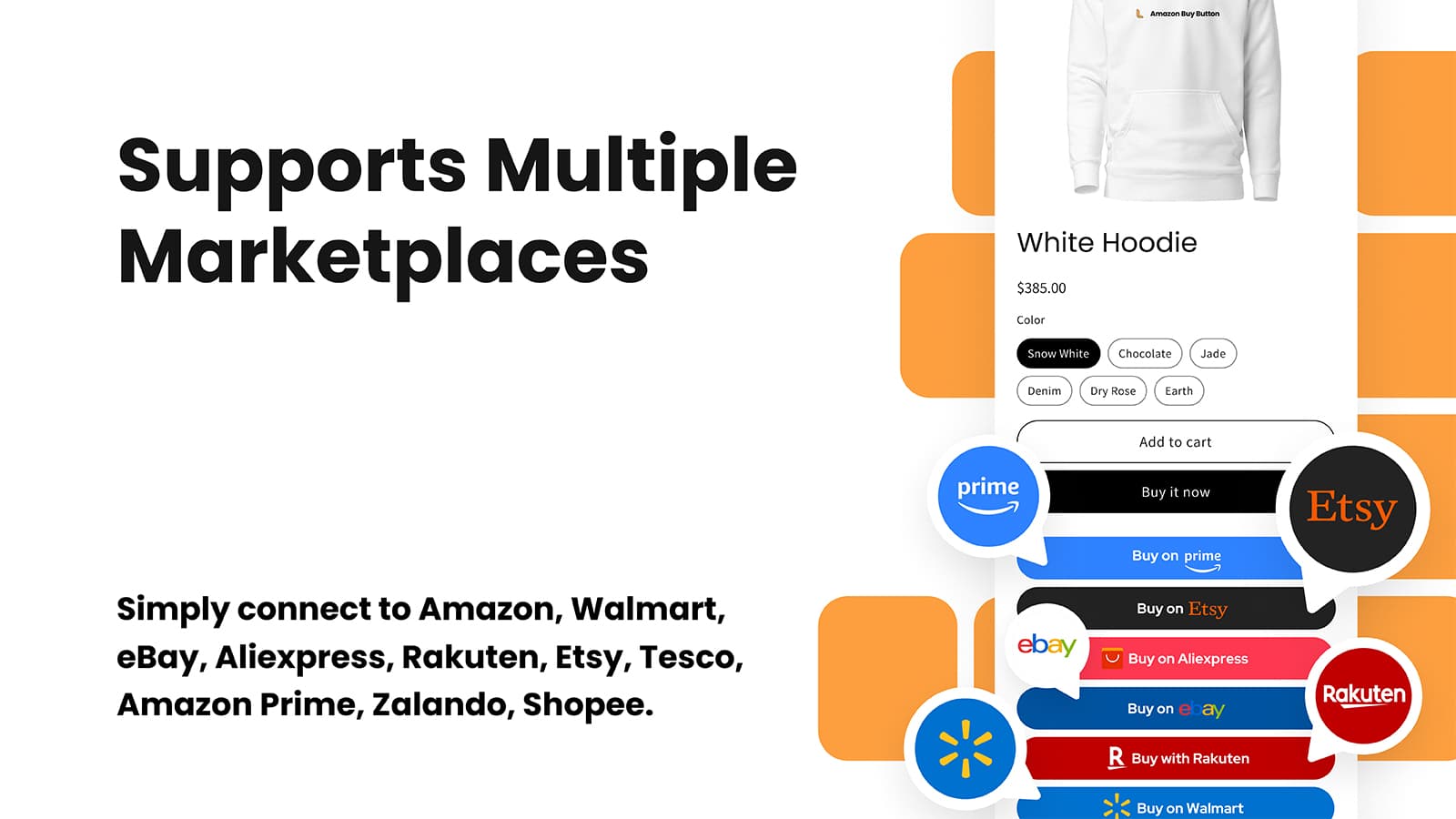 Amazon Buy Button Shopify app which supports multiple marketplaces